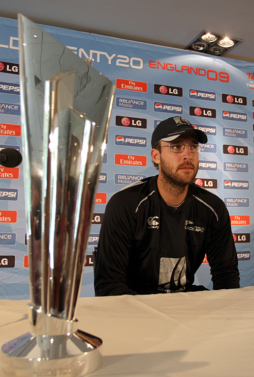 Daniel Vettori at a press conference