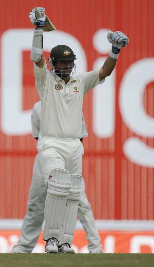 Phil Jaques celebrates his hundred, West Indies v Australia, 3rd Test, Barbados, 3rd day, June 14, 2008